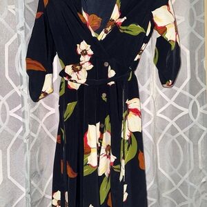 Floral Navy Blue Dress